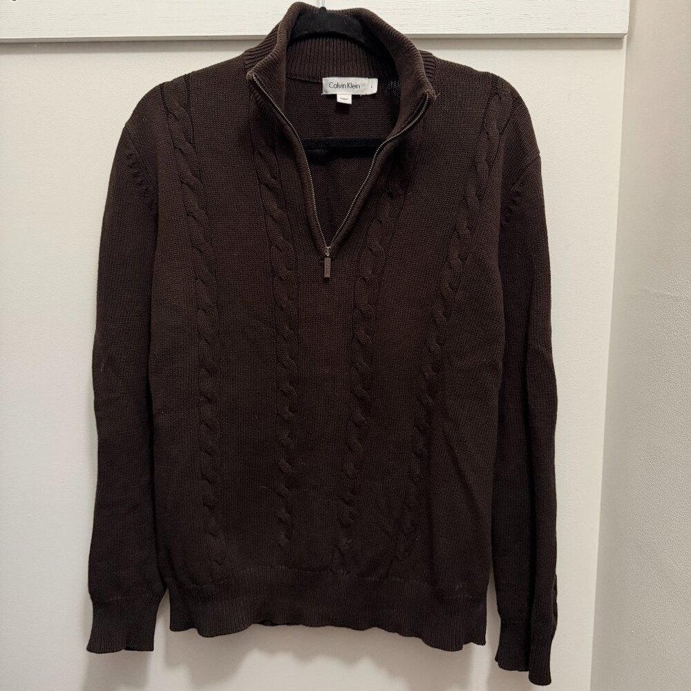 Calvin Klein100% cotton Brown Men's Sweater, Large